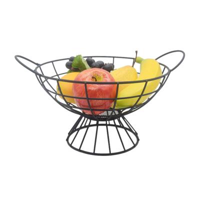 China Factory Sale Custom Removable Mesh Bowl Basket Round Wire Fruit Display Basket for sale