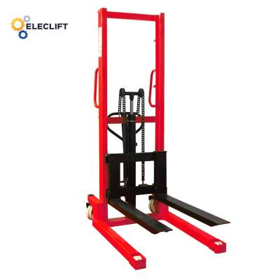 中国 Fork Height 85mm Hydraulic Stacker Manual Straddle Pallet Stacker 販売のため