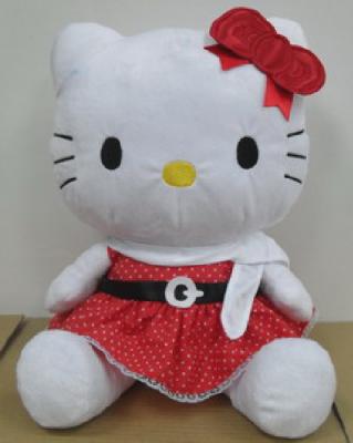 China 2020 Plush Toy Stuffed Kitty For Kids Gift Soft OEM Customized Logo Clothes Colorful Color Hello Kitty Plush Toy for sale