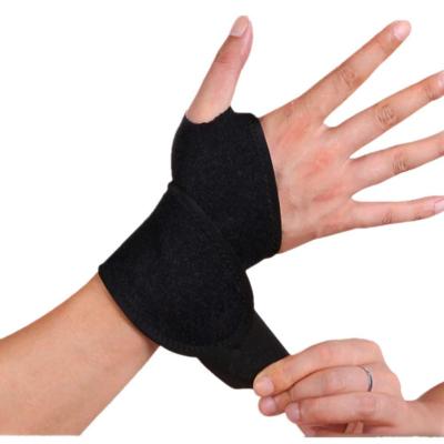 China Wholesale Adjustable and Custom Wrist Support Brace Sports Exercise Hand Protector Neoprene Wrist Wraps with Thumb Loops for sale