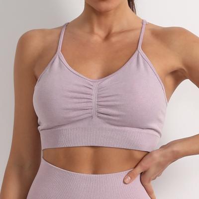 China Fashionable Sports Bras For Women Padded Seamless High Impact Yoga Gym Workout Fitness Support for sale