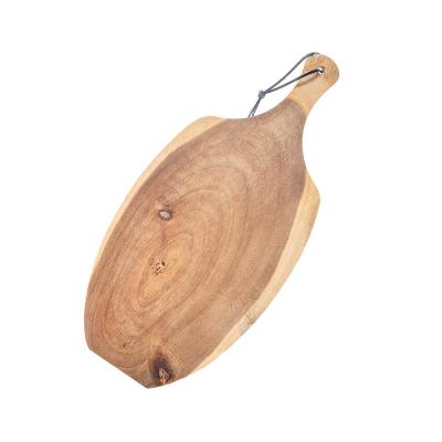 China Sustainable Rustic Style Pallet Farmhouse Solid Wood Acacia Cutting Cutting Boards With Handle for sale