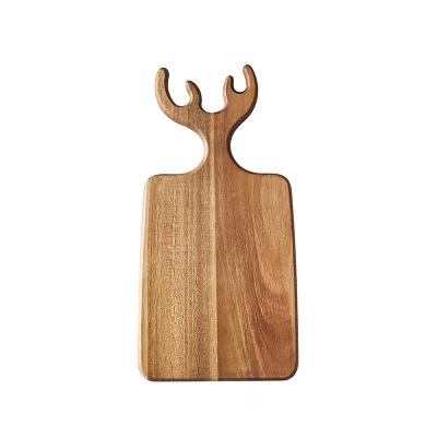 China New Viable Style Acacia Wood Cutting Board with Juice Groove Serving Chopping Board for sale