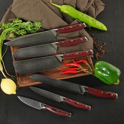 China Amazon Viable Hot Sale Good Quality Chinese Professional Damascus Kitchen Knife Set for sale