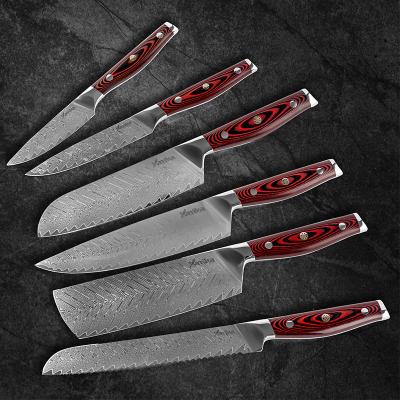 China Amazon Selling Good Quality Viable Hot Chef Knife Damascus Kitchen Set for sale