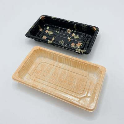 China Clear Black Disposable China Sushi Food Wholesale Sushi Packaging Box for sale