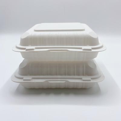 China Low MOQ White Quick Disposable Plastic Compostable Lunch Box Disposable Top Selling Biodegradable Containers For Food Storage for sale