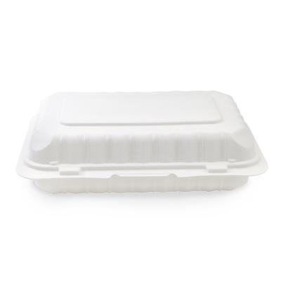 China Factory Microwavable take away disposable lunch plastic storge container hinged container for food for sale