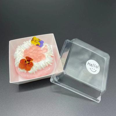 China Eco - Friendly Plastic Food Container Disposable Birthday Wedding Cake Packaging Box for sale