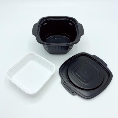 China Disposable Rectangular Disposable Lunch Box Two Layer Plastic Bento Container Self Heating Food Storage Food Boxes PP for sale