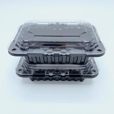 China Eco-friendly Plastic Meat Trays Safety Manufacturing Plastic Serving Tray With Cover Food Grade Pallet Plastic Food Container for sale