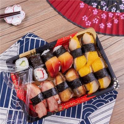 China Professional Manufacturer Disposable Clear Reusable Plastic Take Away Sushi Box Take Away Plastic Sushi Togo Box for sale