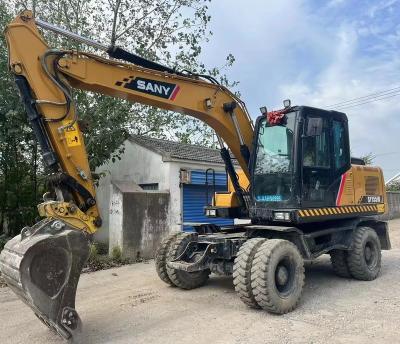 China used wheel excavator 15 ton excavator price SY155W sany excavator with 7690*2490*3610 cabin for sale