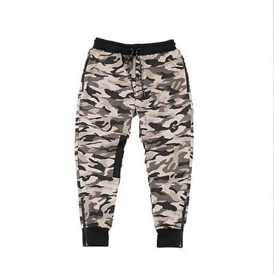 China Wholesale Men's Gym Wear Narrow Foot Suction String Camouflage Breathable Side Pouch Camouflage Sports Workout Jogging Pants For Men Custom Logo for sale