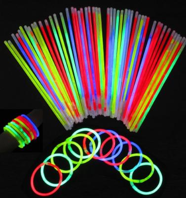 China PE Party Package Glow Sticks Party Supplies Glow Party Favors in Dark 100 PCS 8 Inch Neon Sticks Sparklers Bulk Party Decorations for sale