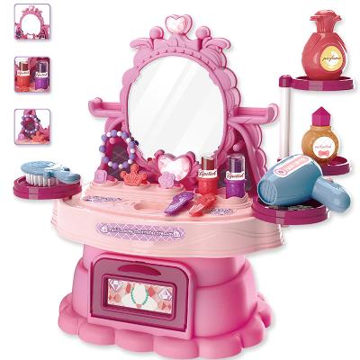 China Girls Pretend Play Dresser Set Beauty Makeup Toys Charming Dressing Table with Mirror Mini Size Gift 76 x 36 x 91 (cm) for sale