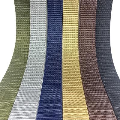 China Hot Sustainable Custom Color Stripe PP Custom Ribbon Polyester Ribbon For Backpacks for sale