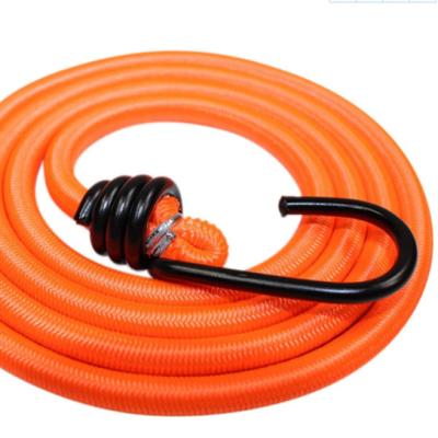 China High Tenacity Rida To Ship Orange Color Rope Elastic Bands Custom Adjustable Elastic Rope Hooks Package for sale