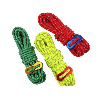 China Outdoor camping tent awning increasing multi-functional reflective rope KN-S05 multi-color reflective rope for sale