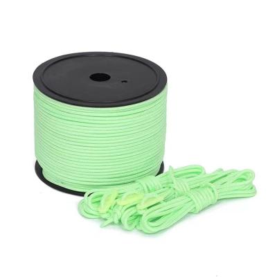 China Custom 4mm 7 Core Outdoor Umbrella Rope Polyester High Strength Colorful Rope Strap Woven Camping Tent KN-S14 for sale