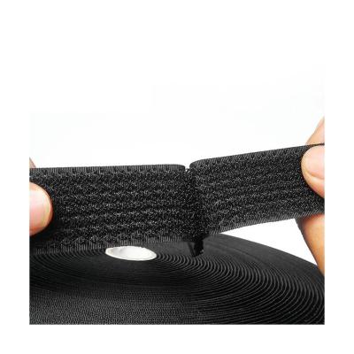 China Customized Durable Black Nylon Cloth Low Duty Belt With 2 Inch Hook And Loop Closure for sale