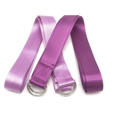 China Recyled Customized Multifunctional Sports Yoga Accessories Yoga Mat Strap Strap With Double D Clips for sale