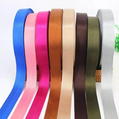 China 20 25 38 50mm Workable Width Strapping Nylon Backpack Webbing Strap With Twill Herringbone Belt for sale