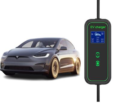 China 3.5kw 16A Level 1 Type 1 EV Charger AC Station OLCD Screen Car Electric Vehicle Portable Charger EV16A01US for sale