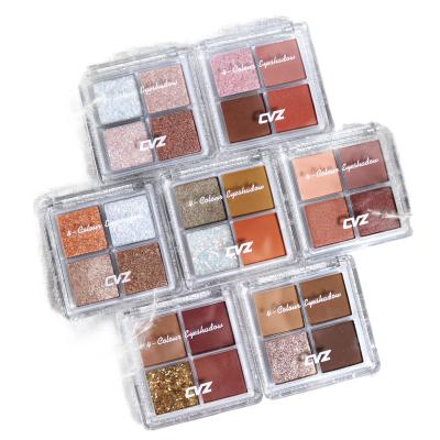 China 2021 Waterproof Hot Four Colors Matte Waterproof Parity Student Makeup Pearl Eyeshadow Palette for sale