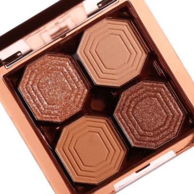 China Gem Grid Four Colors Diamond Mini Eye Shadow Plate Daily Waterproof Gorgeous New Series Acrylic Small Smoky Eye Makeup for sale