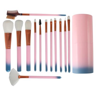 China Good Quality High End Smudge Brush Makeup Brushes Foundation Synthetic Eye Docolor Pink Gradient Hair Makeup Custom Makeup Brush for sale