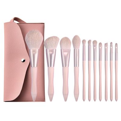 China Angular Blush Factory Direct Sales Travel Vegan Make Up Brushes Custom Professional Natural Synthetic Fiber Makeup Brush Set for sale