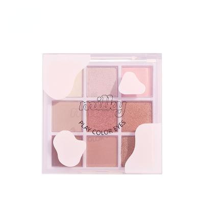 China Soft Nine Waterproof All-match Color Eyeshadow Dish Girly Heart Non-Falling Novice Eyeshadow Dish for sale