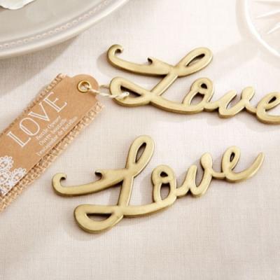 China Wedding Party Return Gifts Love Forever Bottle Opener Wedding Favors for Guests Love Shape Gifts Alloy Beer Opener Funny Design Wedding Souvenirs for sale