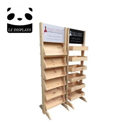 China Store Wine Top High Quality Wooden Wine Display Stands For 48 Bottles Drinks for sale