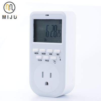 China Brand New PC USA Timer Digital Lights On Timer Digital Timer On Socket With Socket Grounding Standard Residential for sale