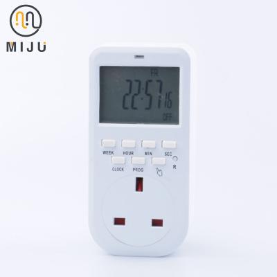 China Brand New PC Digital Lights On Timer Digital Timer On UK Plug With Standard Plug Grounding Residential for sale