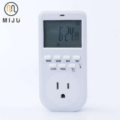 China Brand New PC USA Timer Digital Lights On Timer Digital Timer On Socket With Socket Grounding Standard Residential for sale