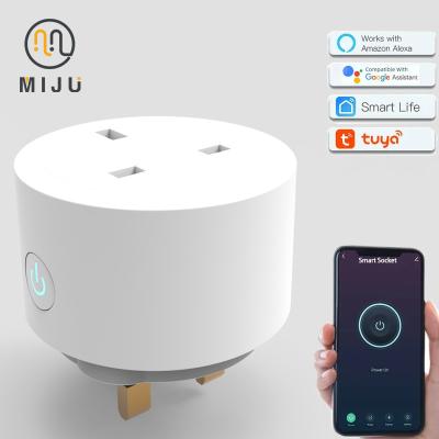 China Residential/Multi-Purpose Wifi 13/16A UK WiFi Smart Plug Socket with Tuya Life APP Alexa Google Assistant Voice Control Timer Smart Plug for sale