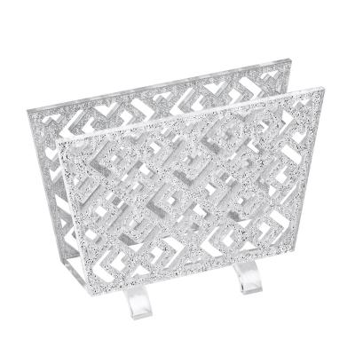 China Durable Lucite Silver Glitter Acrylic Judaica Laser Cut Standing Towel Holder With Base for sale