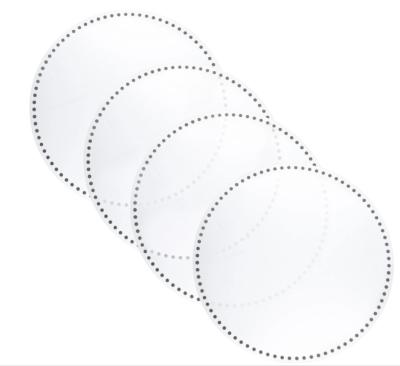 China Morden Clear Silver Lucite Classic Dot Line Border Round Shaped Chargers For Dishes for sale