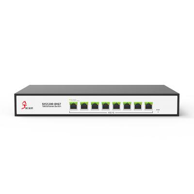 China Seekerstor All Plug & Play 10g Rj45 Port Unmanaged Switch 8 Ethernet Network Electrical Hub SKS1200-8XGT Simple Design 320(L)*207(W)*44(H)mm for sale