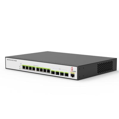 China VLAN Support L2 Managed Network Switch 10G 8 RJ45 Ports 10Gbps SFP+ 4 Slots Ethernet Switch WEB / CLI Manage VLAN Split Port Aggregation for sale