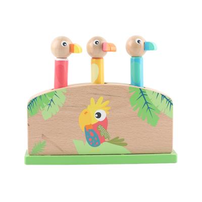 China High Quality Moq Low Wooden Game Kindergarten Playing Toys Kids Bouncing Toy Wooden Pop Up Toy For Toddlers for sale