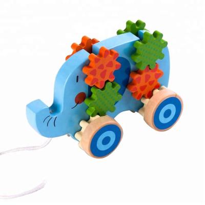 China Baby Wooden Pulling Game Animal Animal Toy for sale