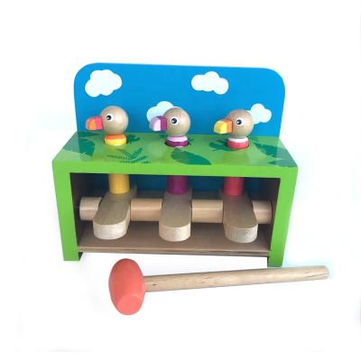 China Early Education Popular Newcomer Colorful Whac-A-mole Toys Multifunctional Wooden Hammer Toy For Children for sale