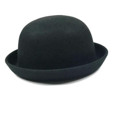 China Character Hats Unisex 100%Polyester Felted Hat Black Thrower Hat for sale