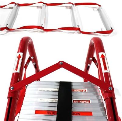 China 13 Foot Emergency Exit Ladder 2 Story Folding Chain Life Saving Safety Ladders for sale