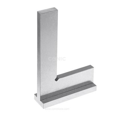 China Stainless Steel Machinist Square 90 Degree Right Angle With Seat Precision Ground Angle Steel Hardened Ruler for sale