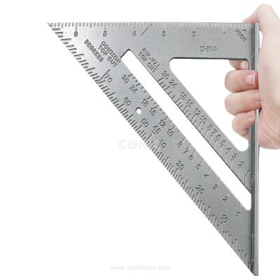 China High Precision Stainless Steel Bevel Triangle 7inch Industrial Ruler 90 Degree Square Ruler for sale